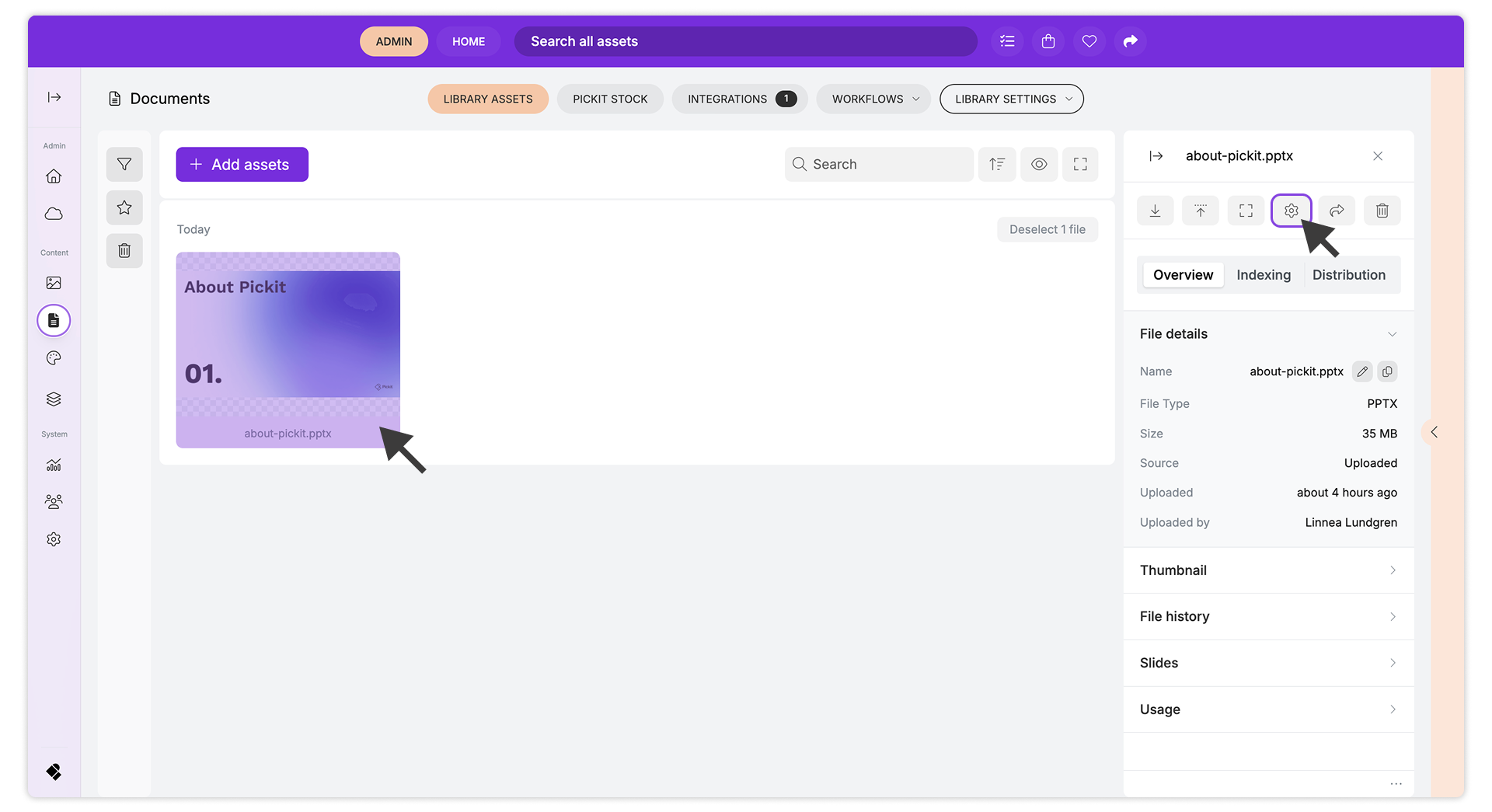 How do I split a presentation into individual slides?